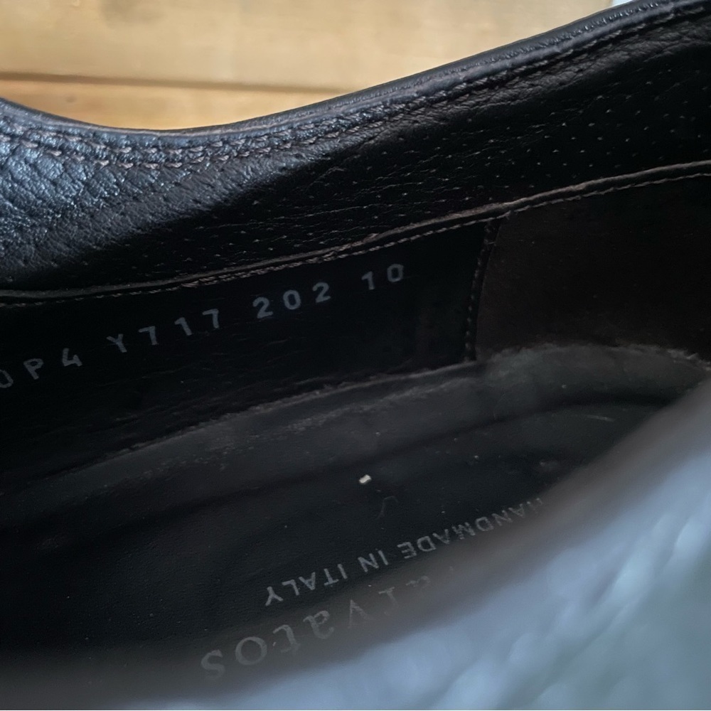 John Varvatos Italian Made Plain Toe Oxfords in Black Calfskin - Picture 8 of 16